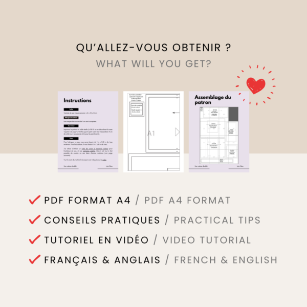 Le Sac cabas doublé - Patron de couture | PDF