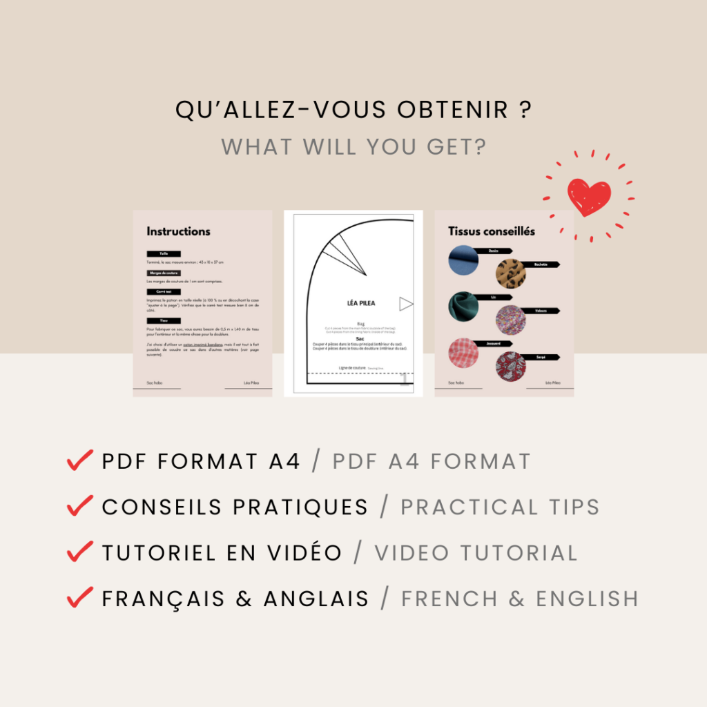 Le Sac Hobo - Patron de couture | PDF