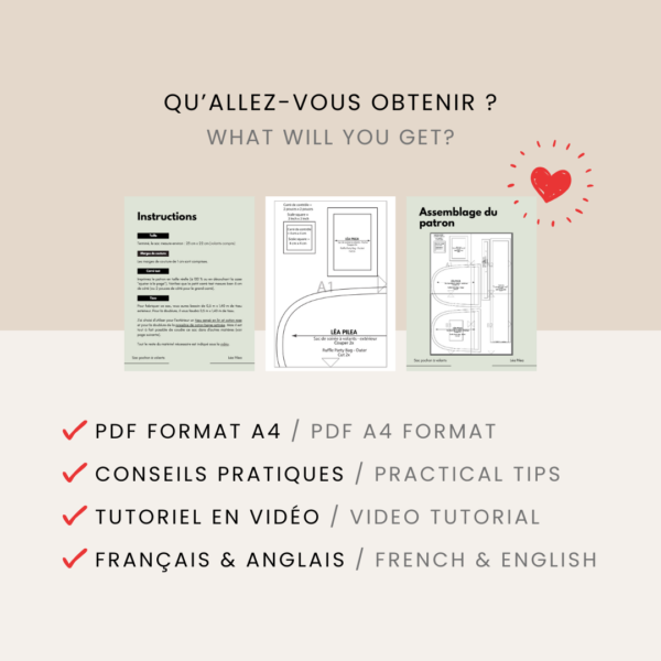 Le Sac pochon à volants - Patron de couture | PDF