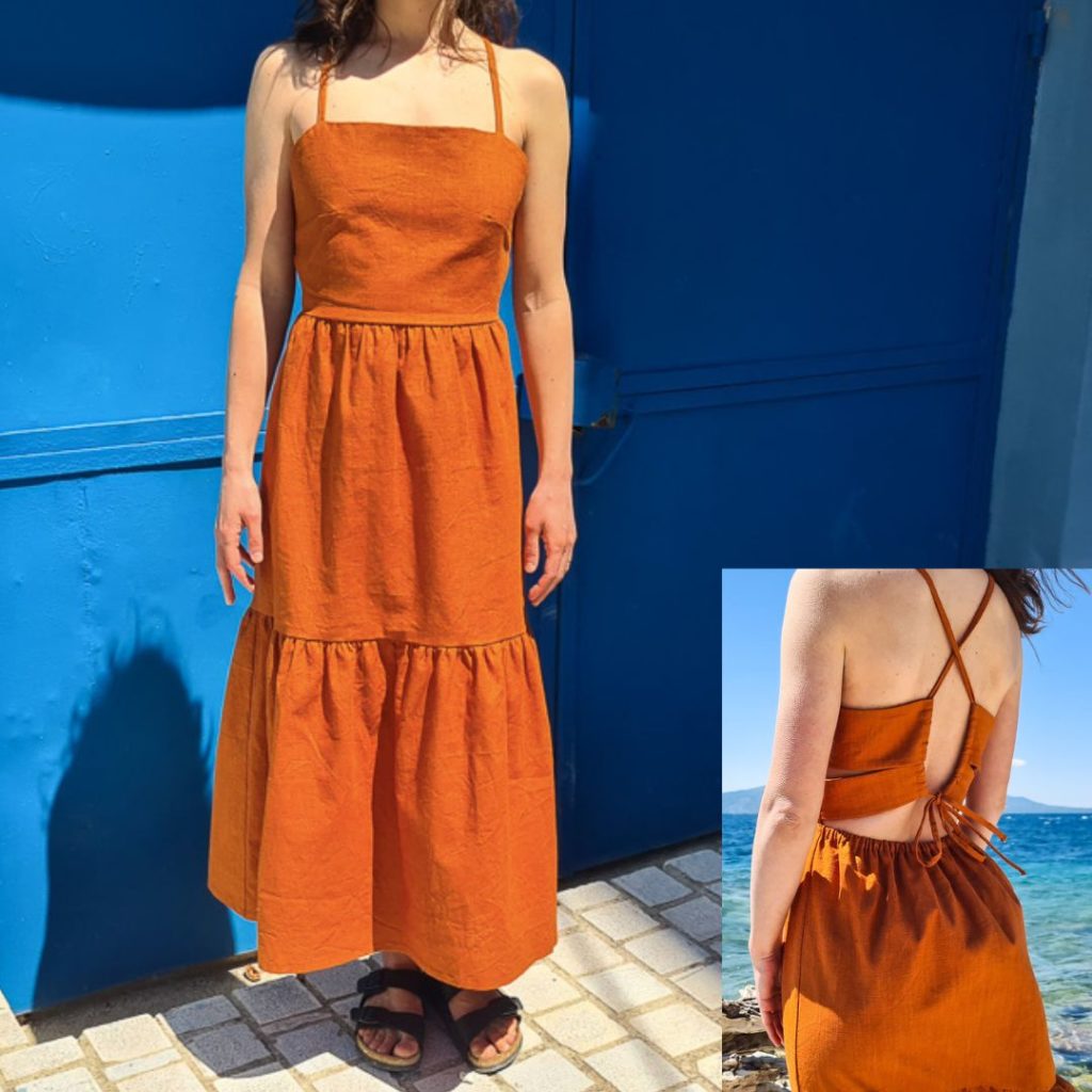 patron robe dos nu été